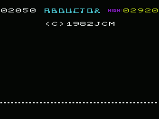 Abductor title screen for Vic-20